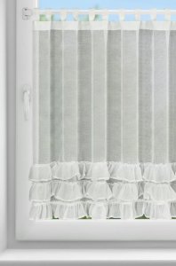 Eurofirany FIRANA GOTOWA LILIAN 3 NA SZELKACH 150 X 90 CM BIAŁY 1