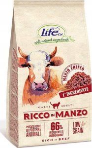 Life Pet Care LIFE CAT 400g RICH IN BEEF LOW GRAIN  /6 1