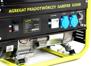 Agregat Gardyer AGREGAT PRĄDOTWÓRCZY GENERATOR PRĄDU JEDNOFAZOWY GARDYER G3500 3.1 kW - OFICJALNY DYSTRYBUTOR - AUTORYZOWANY DEALER GARDYER 5