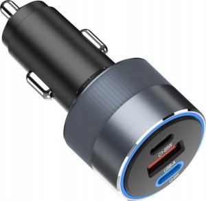 Ładowarka ForCell FORCELL F-ENERGY Alu ładowarka samochodowa 2 x Typ C + USB A PD QC4.0 SFC2.0 3A 85W szara 3