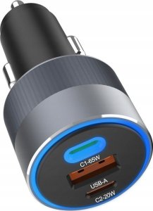Ładowarka ForCell FORCELL F-ENERGY Alu ładowarka samochodowa 2 x Typ C + USB A PD QC4.0 SFC2.0 3A 85W szara 4