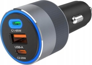 Ładowarka ForCell FORCELL F-ENERGY Alu ładowarka samochodowa 2 x Typ C + USB A PD QC4.0 SFC2.0 3A 85W szara 5