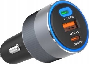 Ładowarka ForCell FORCELL F-ENERGY Alu ładowarka samochodowa 2 x Typ C + USB A PD QC4.0 SFC2.0 3A 85W szara 6