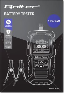 Qoltec Qoltec Cyfrowy tester akumulatora z wyświetlaczem LCD | 12V | 24V | 3Ah-400Ah 4