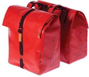 Basil Sakwa miejska podwójna URBAN DRY DOUBLE BAG 50L, mocowanie na paski, wodoodporna plandeka, czerwona (BAS-17660) 1