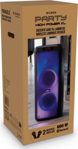 Głośnik BigBen Big Ben Głośnik Bluetooth 2x Mikrofon Party Tower XL Karaoke Podświetlenie LED 600W 2