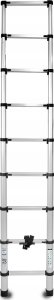 AWTools DRABEST ALUMINUM TELESCOPIC LADDER 9 steps 2.6 m HOME 125 kg 1