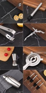 ProWorld Zestaw barmański shaker stojak GASTON 17 elementów 5