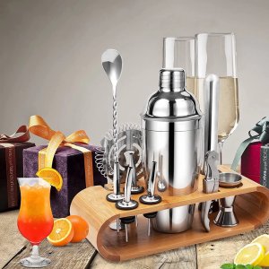 ProWorld Zestaw barmański shaker stojak GASTON 17 elementów 8
