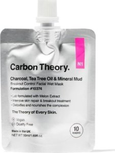 LaQ Carbon Theory Charcoal,Tea Tree Oil & Mineral Mud Maseczka błotna z minerałami do cery z niedoskonałościami 1