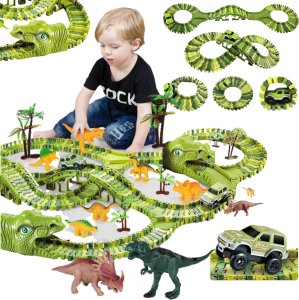 ProNice Tor Wyścigowy Dinozaur XXL Dino Park Tor Przeszkód Dinozaury Zestaw 240 el 4