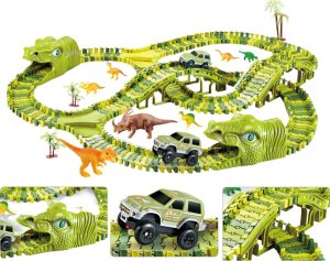 ProNice Tor Wyścigowy Dinozaur XXL Dino Park Tor Przeszkód Dinozaury Zestaw 240 el 5