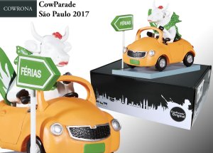 Hanipol CowParade Sao Paulo 2017, Cowrona, autor: Andre Ortiz 1