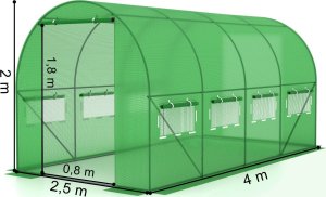 DWM Tunel foliowy - szklarnia ogrodowa AUREA 2,5x4m 2