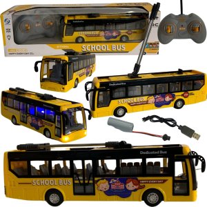 ProNice TROLEJBUS SZKOLNY ZDALNIE STEROWANY KOMUNIKACJA MIEJSKA EFEKTY ŚWIETLNE RC 1