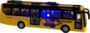 ProNice TROLEJBUS SZKOLNY ZDALNIE STEROWANY KOMUNIKACJA MIEJSKA EFEKTY ŚWIETLNE RC 6