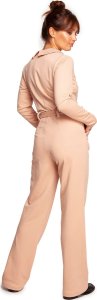 BeWear B248 Kombinezon z kołnierzem i paskiem - beżowy (kolor beż, rozmiar XXL) 2