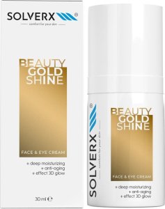 Solverx SOLVERX Face & Eyes Cream Krem na twarz i pod oczy Beauty Gold Shine 30 ml 1