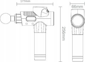 Media-Tech Pistolet do masażu Miton MT-02 bezprzewodowy 6