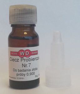 SafeScan CIECZ PROBIERCZA 10ml DO ZŁOTA PRÓBY 0.900 - 1