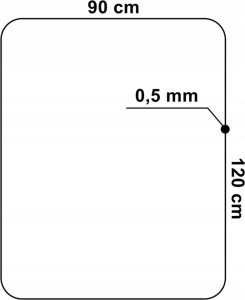 Gockowiak Mata ochronna pod fotel 120x90 cm 0,5 mm czarna 3