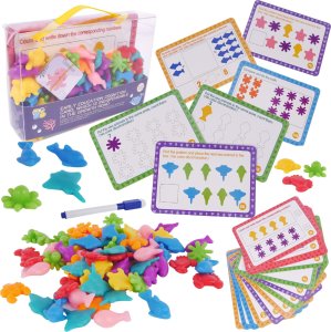 ProNice Montessori Sortowanie Nauka Liczenia Logiki Myślenia Karty Gra Układanka 1