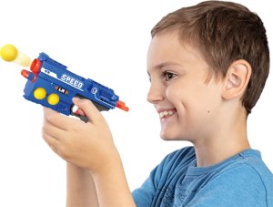 ProNice PISTOLET NA KULKI STRZAŁKI ZABAWKOWY Z POMPKĄ GUMOWE PIŁKI POCISKI BROŃ 3