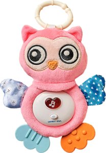 ProNice SÓWKA PLUSZOWA USYPIAJĄCA SENSORYCZNA ŚWIATŁO DŹWIĘK PLUSZAK DLA NIEMOWLĄT 2
