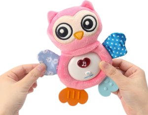 ProNice SÓWKA PLUSZOWA USYPIAJĄCA SENSORYCZNA ŚWIATŁO DŹWIĘK PLUSZAK DLA NIEMOWLĄT 3
