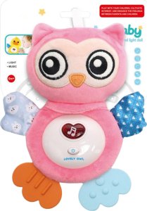 ProNice SÓWKA PLUSZOWA USYPIAJĄCA SENSORYCZNA ŚWIATŁO DŹWIĘK PLUSZAK DLA NIEMOWLĄT 4