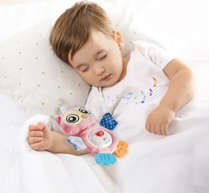 ProNice SÓWKA PLUSZOWA USYPIAJĄCA SENSORYCZNA ŚWIATŁO DŹWIĘK PLUSZAK DLA NIEMOWLĄT 5