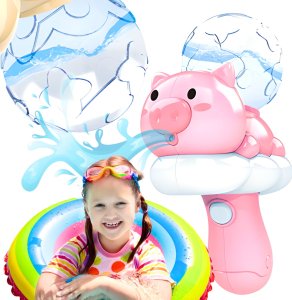 ProNice PISTOLET NA WODĘ ŚWINKA NA CHMURCE ZE ZBIORNIKIEM ZABAWKA WODNA KOLOROWA 3