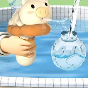 ProNice PISTOLET NA WODĘ ŚWINKA NA CHMURCE ZE ZBIORNIKIEM ZABAWKA WODNA KOLOROWA 7