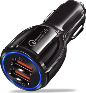 Ładowarka Nexeri Ładowarka samochodowa 3,1A 2xUSB BK348 QC 3.0 Quick Charge 3.0 Nexeri czarna (bez opakowania) 1