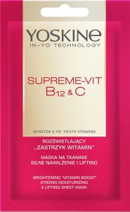 DAX YOSKINE Supreme-Vit B12&C Maska na tkaninie Silne nawilżenie i lifting 1