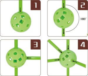 ProNice Zestaw Konstrukcyjny Budowa Namiot Baza Świecące Słomki Kulki Otwory Mater 4
