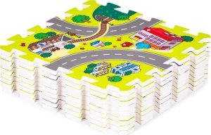 iPLAY Mata piankowa dla dzieci miasto 9 elementów 90,5x90,5cm IPLAY 5