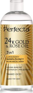 Perfecta 24K Gold & Rose Oil Luksusowy nawilżający płyn micelarny 400ml 1