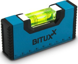 Bituxx Kieszonkowa poziomica 10cm z liblla kolor niebieski do pasa narzędziowego 5