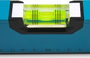 Bituxx Kieszonkowa poziomica 10cm z liblla kolor niebieski do pasa narzędziowego 6