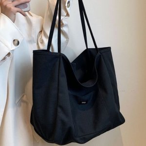 eCarla Torba materiałowa minimalistyczna duża TP15CZ 3