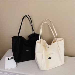 eCarla Torba materiałowa minimalistyczna duża TP15CZ 7