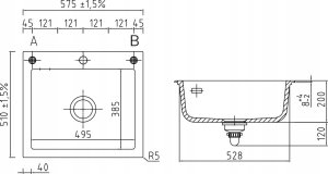 Zlewozmywak Teka ZLEWOZMYWAK MERA 57 POLAR 5057 01 13 6