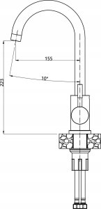 Zlewozmywak Steiner QUADRON LUKE 90 zlewozmywak stalowy (40x45x20) z syfonem 1-komorowy b/o + bateria stalowa 6