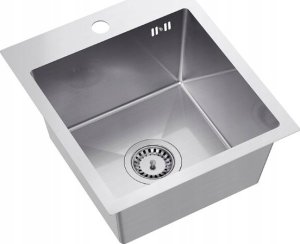 Zlewozmywak Steiner QUADRON LUKE 90 zlewozmywak stalowy (40x45x20) z syfonem 1-komorowy b/o + bateria z elastyczną wylewką stalowa 3