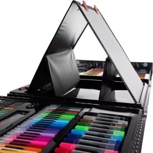 Maaleo Zestaw do malowania 208szt w walizce Farbki kredki Pastele pisaki Wyprawka 5