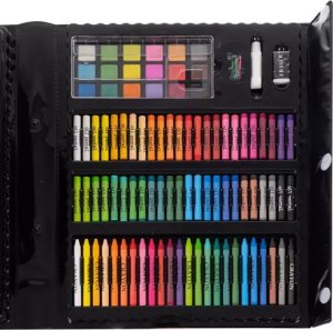 Maaleo Zestaw do malowania 208szt w walizce Farbki kredki Pastele pisaki Wyprawka 6