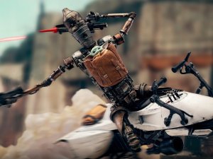 Figurka Scale75 Iron Studios The Mandalorian - IG-11 and The Child Statue Art Scale 1/10 7