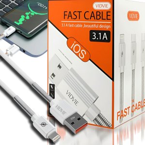 Kabel USB Vidvie USB-A - Lightning 1 m Biały (GSMA0120) 4