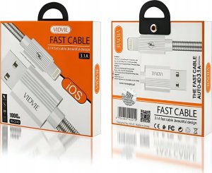 Kabel USB Vidvie USB-A - Lightning 1 m Biały (GSMA0120) 6